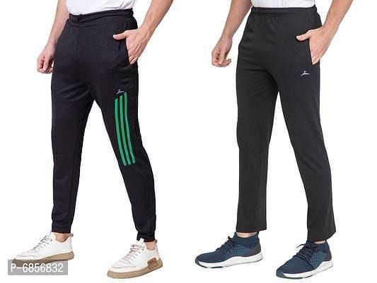 Product Name: *Zeffit Men's Polyster Cotton Track Pants Combo Of Two - Navy  & Cement Grey... | Pants, Track pants, Men